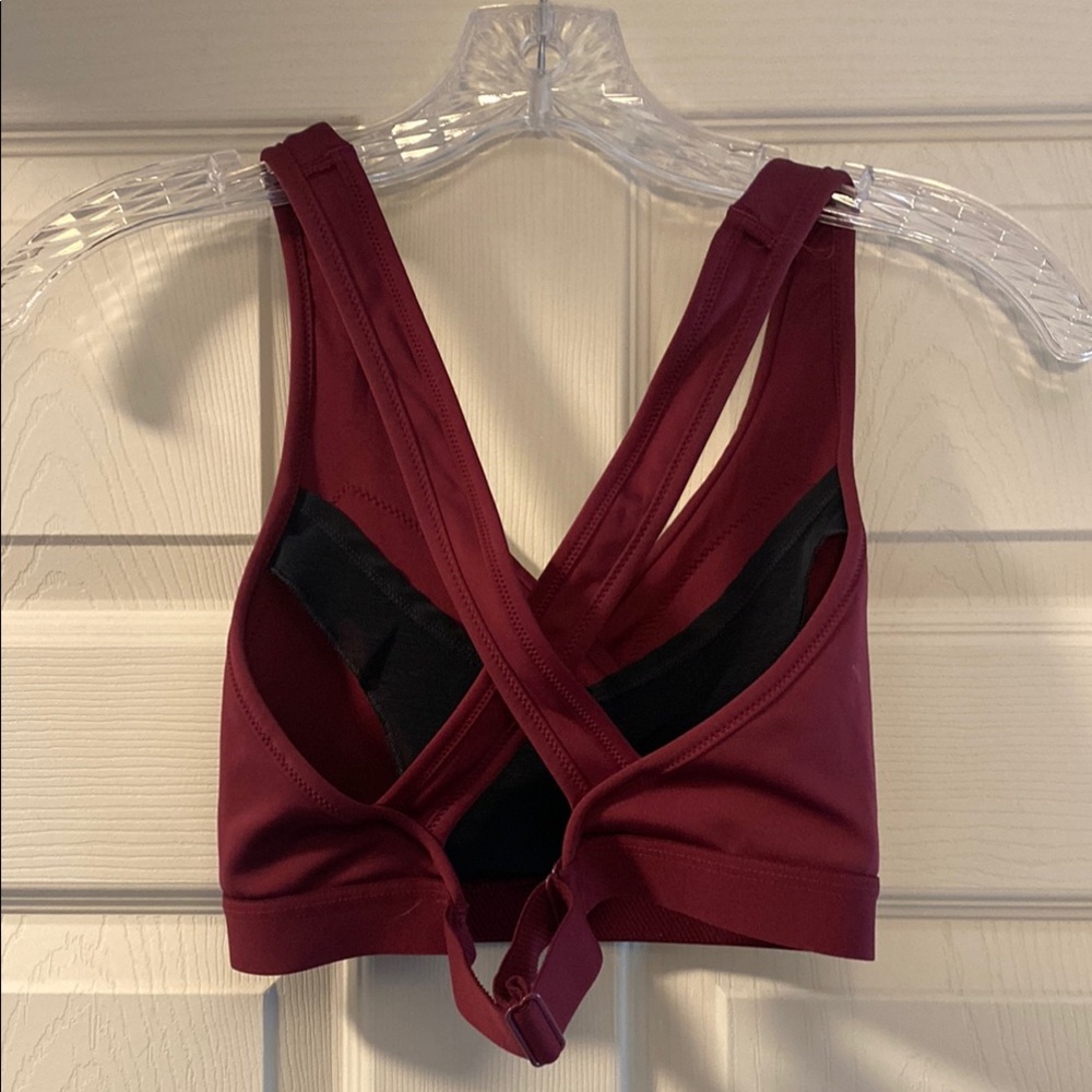 Nike Maternity Women's Maroon Sports Bra - Picture 3 of 3